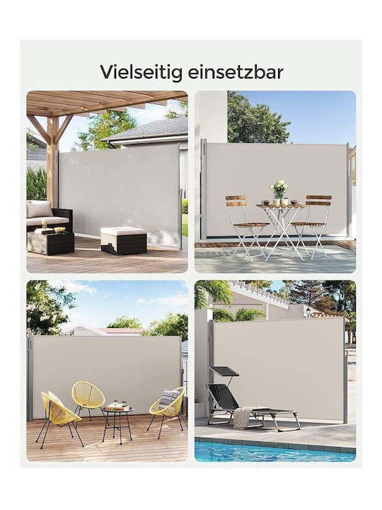 Songmics Seitenrolloschatten Garten Beige 2x2m