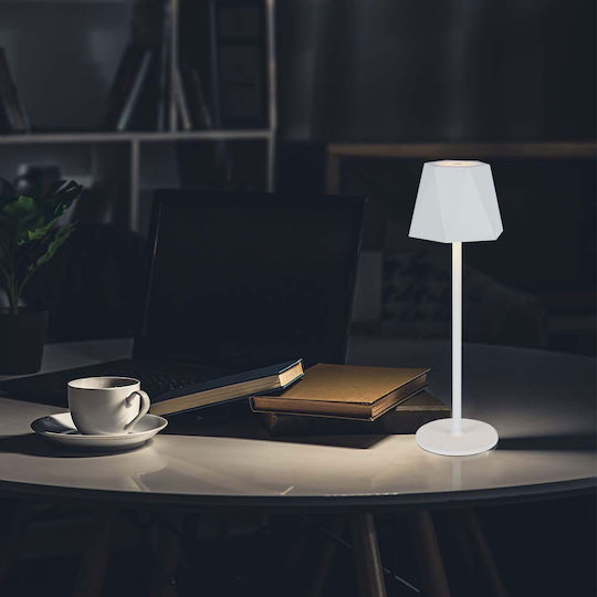 V-TAC Plastic Table Lamp LED with White Shade and Base