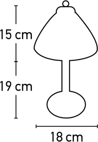 Inlight Metal Table Lamp for Socket E14 with White Shade and Silver Base
