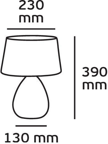 VK Lighting Κεραμικό Πορτατίφ για Ντουί E27 με Μπεζ Καπέλο και Βάση