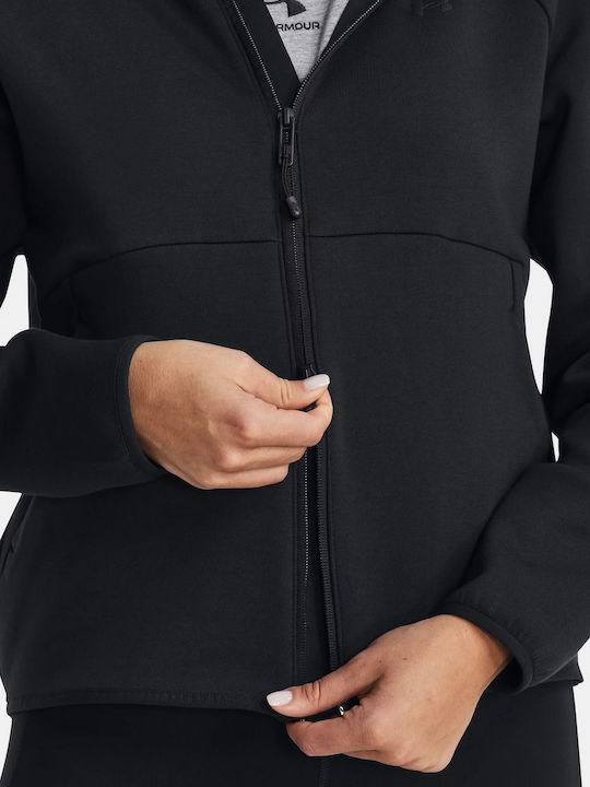 Unstoppable Long Women's Sweatshirt Jacket Black