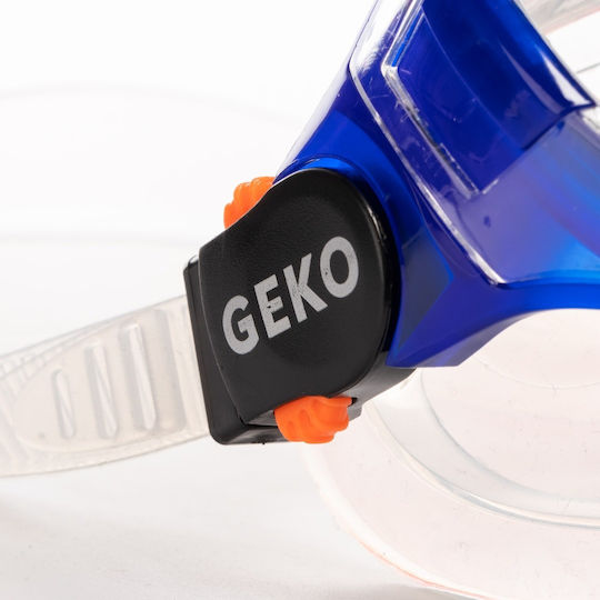 Tech Pro Μάσκα Θαλάσσης Σιλικόνης με Αναπνευστήρα Geko Jr Set Μπλε