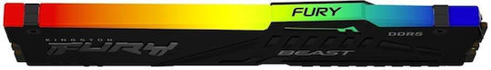 Kingston Fury Beast RGB DDR5 με Module 1x8GB και Ταχύτητα 6000 για Desktop