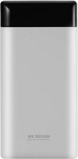 WK Minre WP-161 Power Bank 10000mAh с 2 USB-A порта Бързо зареждане 2.0 Бял