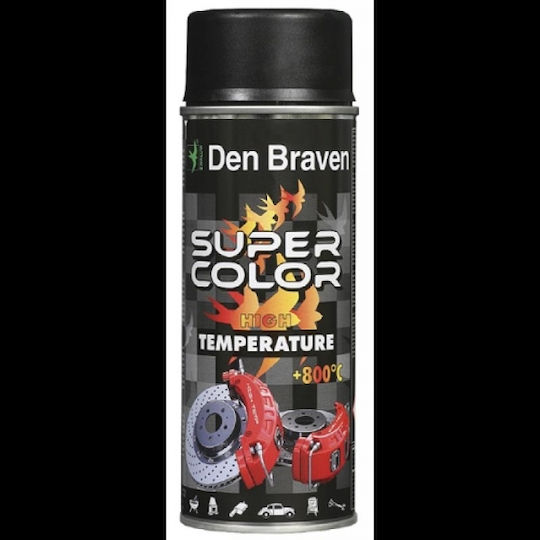Bostik Den Braven Spray Paint Heat Resistant High Temperature with Metallic Effect Black 400ml