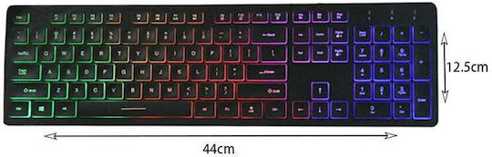 Andowl Q-30K Gaming Πληκτρολόγιο με RGB φωτισμό (Αγγλικό US)