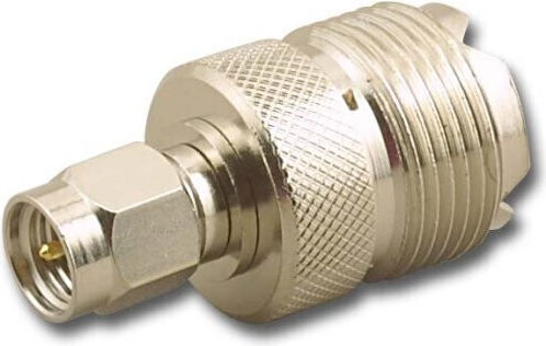 Ultimax V7828 Converter SMA male to Coaxial female Silver 1pcs