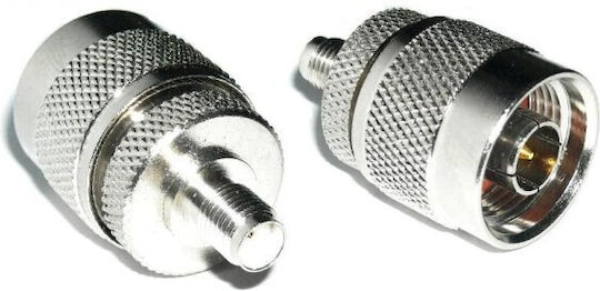 Ultimax V7833 Μετατροπέας N-Connector male σε SMA female Ασημί