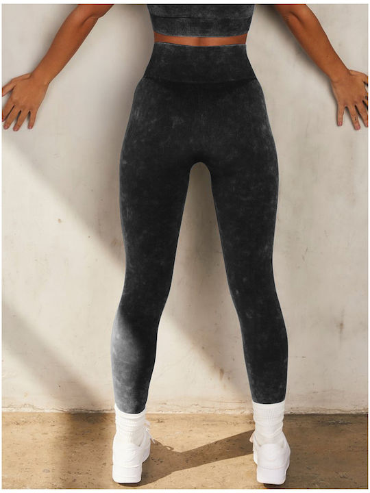 Paulina Training Women's Long High Waist Gray Leggings