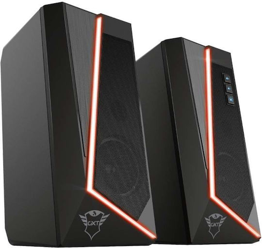 Trust GXT 609 Zoxa RGB Ηχεία Υπολογιστή 2.0 με RGB Φωτισμό και Ισχύ 12W σε Μαύρο Χρώμα