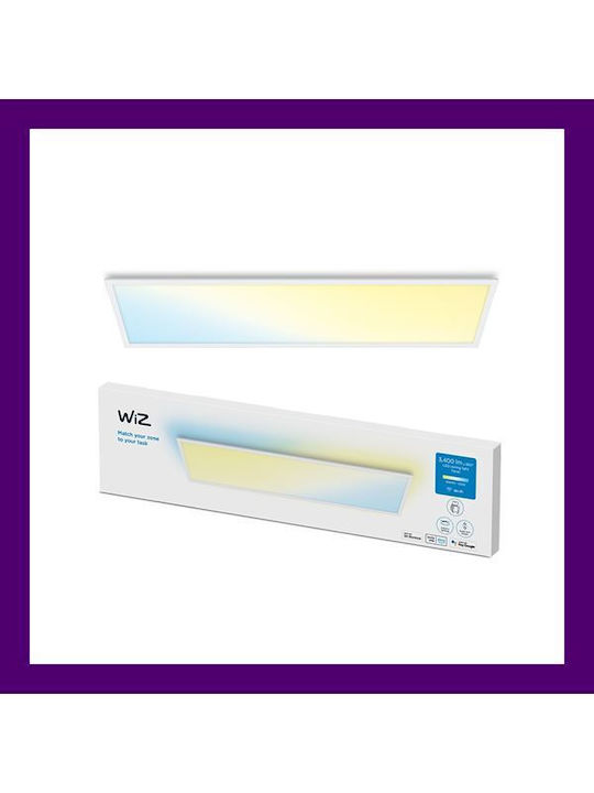 WiZ Φωτιστικό Παραλληλόγραμμο LED Panel 36W με Θερμό Λευκό Φως 120x30εκ.