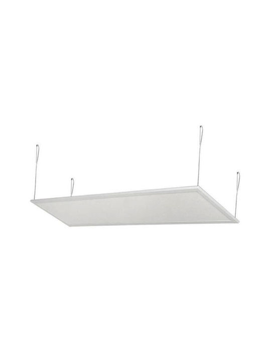 Adeleq Rectangular Pendant LED Panel 48W with Cool White Light 6300K 120x30cm