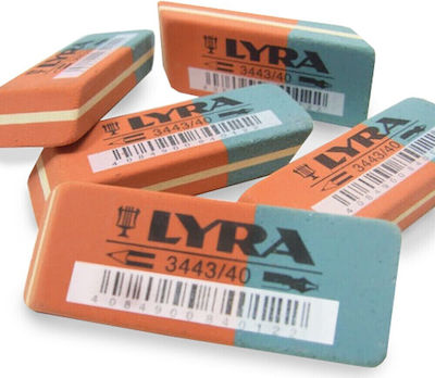 Lyra Eraser for Pencil and Pen Two-tone 1pcs