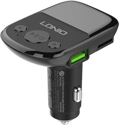 Ldnio FM Transmitter Αυτοκινήτου C706Q με Bluetooth / Type-C / USB με Type-C Καλώδιο