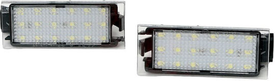 LED License Plate Lights Renault Clio Laguna Megane Twingo 2 Pieces