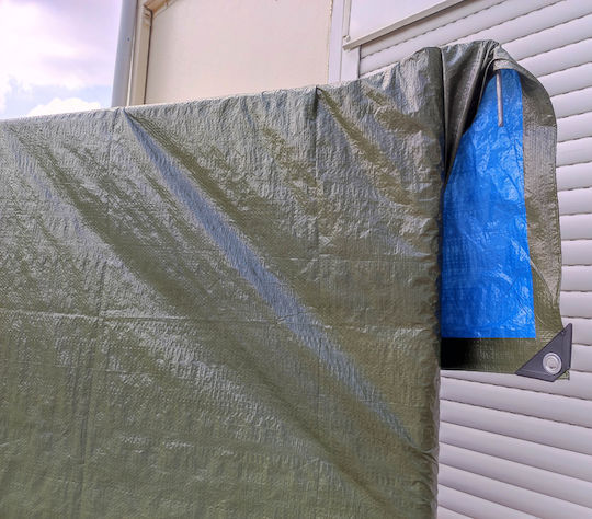 Waterproof Tarpaulin 120gr/m² 2x3m. Light Type Khaki