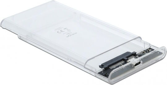 DeLock Hard Drive Case 2.5" SATA III with connection USB 3.1 in Transparent color