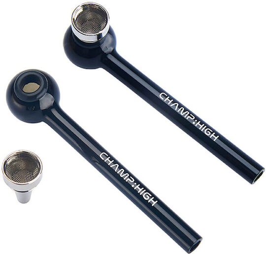 Champ Glas Zigarettenpfeife 11,5 cm Schwarz
