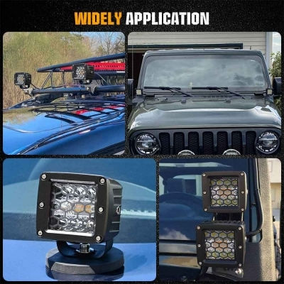 Square Headlights Car LED Mazda 2 Mercedes-Benz V Mitsubishi Pick-up with White Lighting 2pcs