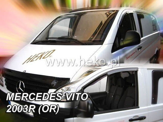 Heko Σετ Ανεμοθραύστες Αυτοκινήτου Μπροστινοί Σκούρο Φιμέ για Mercedes-Benz Vito 2τμχ