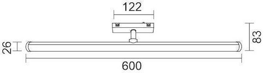 Spot Light Commercial Linear LED Ceiling Light 12W Natural White L60xD2.6cm