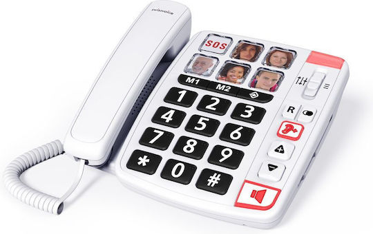 SwissVoice Xtra 1110 Office Corded Phone for Seniors White