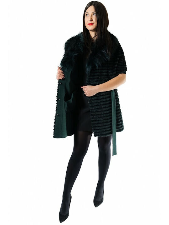 Women's Long Fur Green