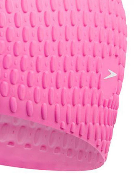 Speedo Bubble Cap Silicone Adults Swimming Cap Pink