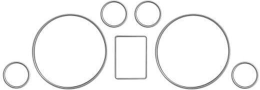 Dectane Dekoration für Armaturenbrett Instrumentenringe Audi A3/A4 B5/A6 in Silber Farbe IRA01