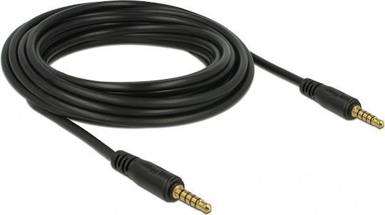 DeLock TRRRS 3.5mm male - 3.5mm male Cable Black 5m (85699)