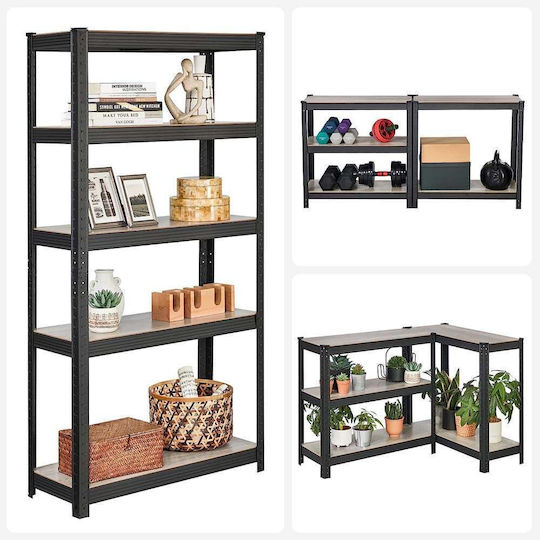 Songmics Ραφιέρα Dexion 75x30x150εκ. με 5 Ράφια Συνολικής Αντοχής 650kg