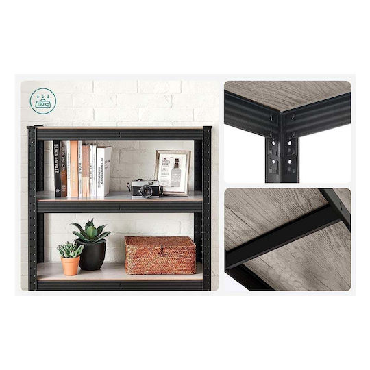 Songmics Ραφιέρα Dexion 75x30x150εκ. με 5 Ράφια Συνολικής Αντοχής 650kg