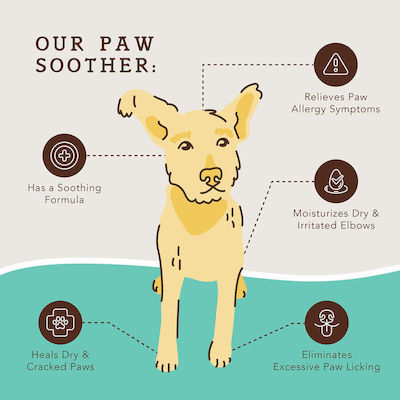 Natural Dog Paw Soother Paw Care 30ml