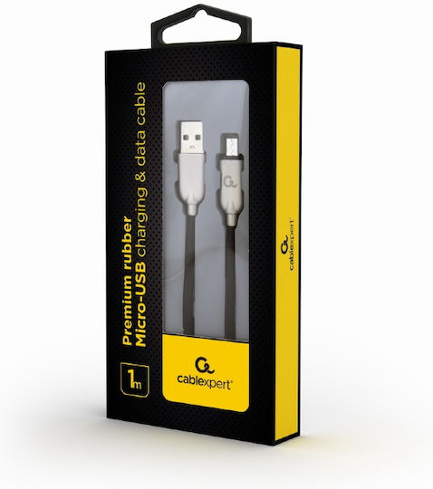 Cablexpert Braided USB 2.0 spre micro USB Cablu Negru 1m (CC-USB2R-AMMBM-1M) 1buc