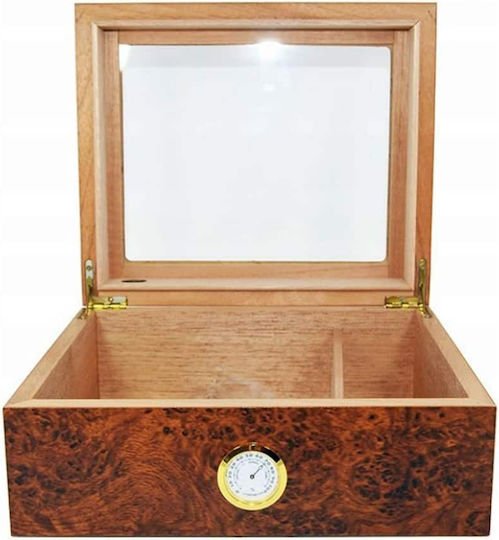 Grand Value Holz Schaukasten Befeuchter für Zigarren 25 mit Hygrometer 26cmx22cmx10.8cmcm.