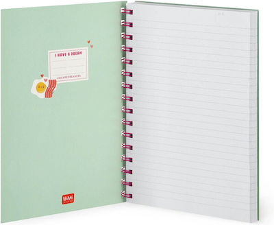 Legami Milano Notebook Spiral with Elastic Green