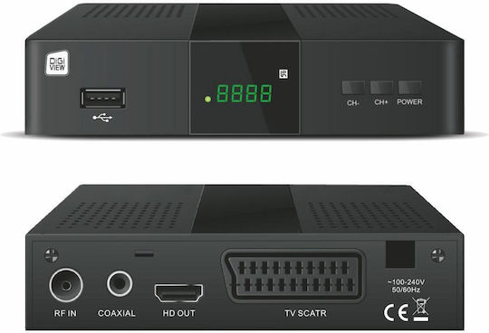 DiGiView BHT1402 BHT1402 Ψηφιακός Δέκτης Mpeg-4 HD (720p) Σύνδεση USB