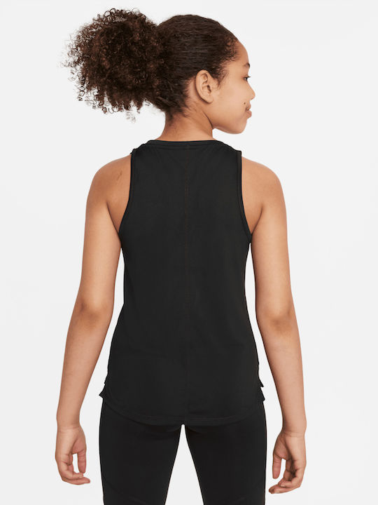 Nike Bluză pentru copii Fără mâneci Neagră Dri-fit Training Tank Top Big