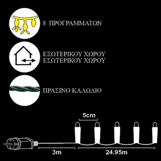 500 Lights LED White in String 1pcs