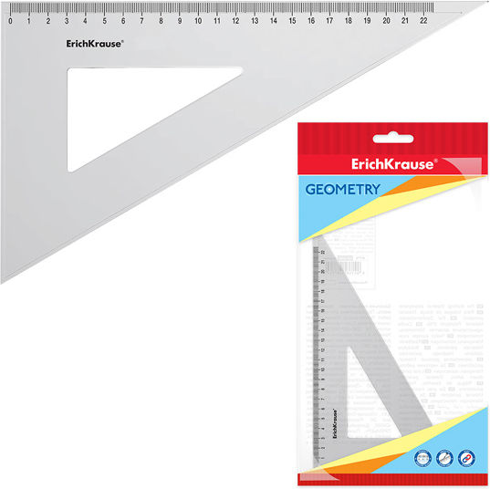 ErichKrause Triunghi Geometric Plastic Transparent 22cm