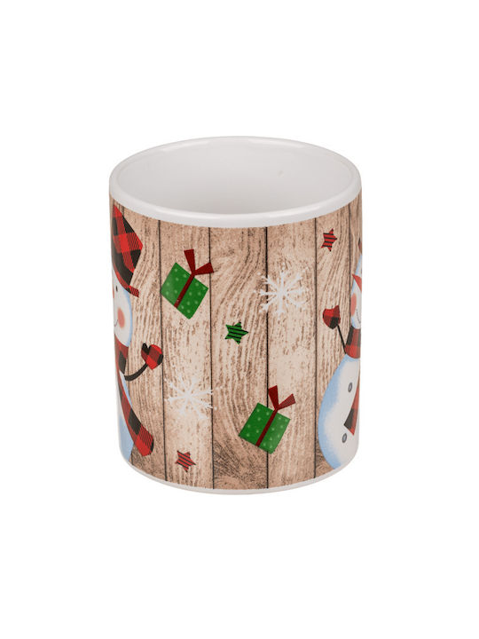 Out of the Blue Weihnachtlicher Schneemann Keramik Becher 9,5x5x8cm