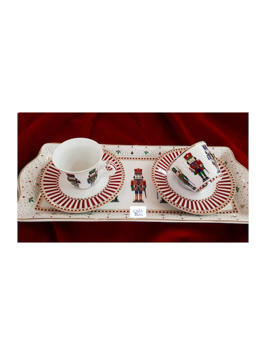 Marva Christmas Porcelain Mug Ornament 2pcs