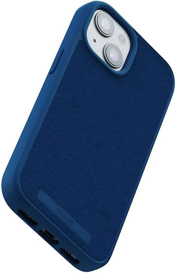 Njord Suede 360 Full Cover Plastic 2mm Albastru (iPhone 15 Pro)