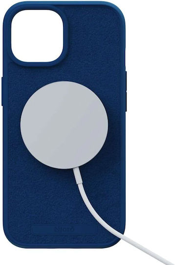 Njord Suede 360 Full Cover Plastic 2mm Albastru (iPhone 15 Pro)