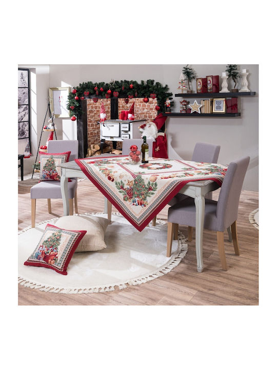 Teoran Weihnachtlich Tischtuch Stoff Mehrfarbig L180xB140cm.