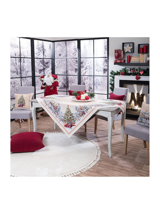 Teoran Christmas Tablecloth Fabric Multicolour L220xW140cm.