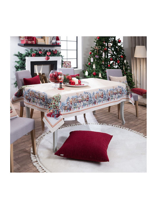 Teoran Christmas Tablecloth Fabric Multicolour L220xW140cm.