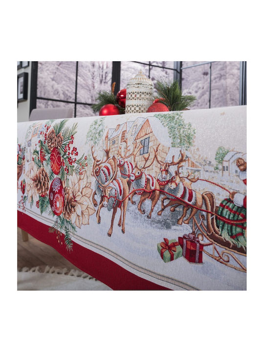 Teoran Christmas Tablecloth Fabric Multicolour L180xW140cm.