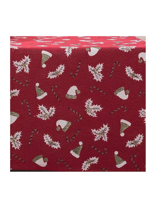 Teoran Christmas Tablecloth Runner Fabric Red L160xW40cm.