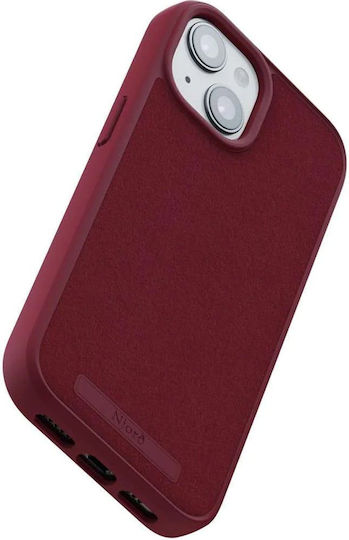 Njord Suede 360 Full Cover Plastic 2mm Roșu (iPhone 15)